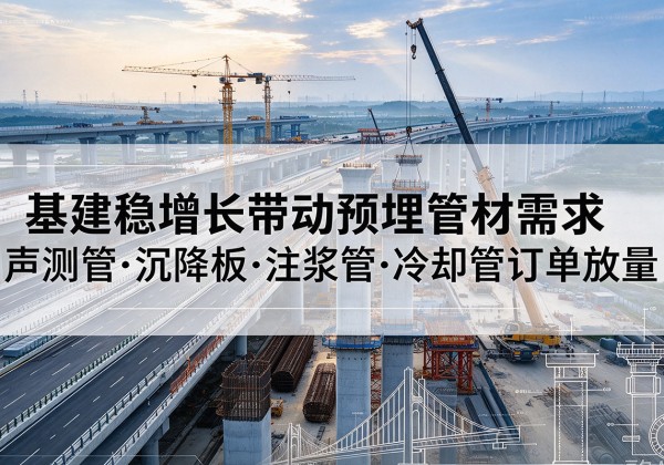 罗田基建稳增长带动预埋监测管材需求，声测管、沉降板、注浆管订单持续放量